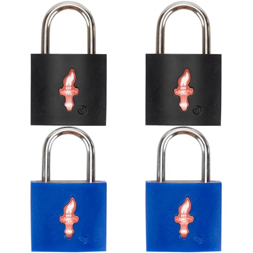 TSA Approved Locks for Luggage,TSA Keyed Travel Locks | 8 Keys, Lightweight Brass Padlocks with Rubber Coating for Suitcas...