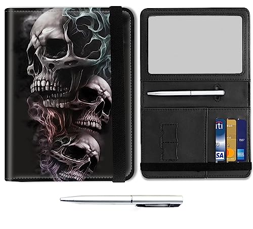 Passport and Vaccine Card Holder Combo, Leather Travel Wallet Passport Holder, Cover Case with CDC Vaccination Card Slot, ...