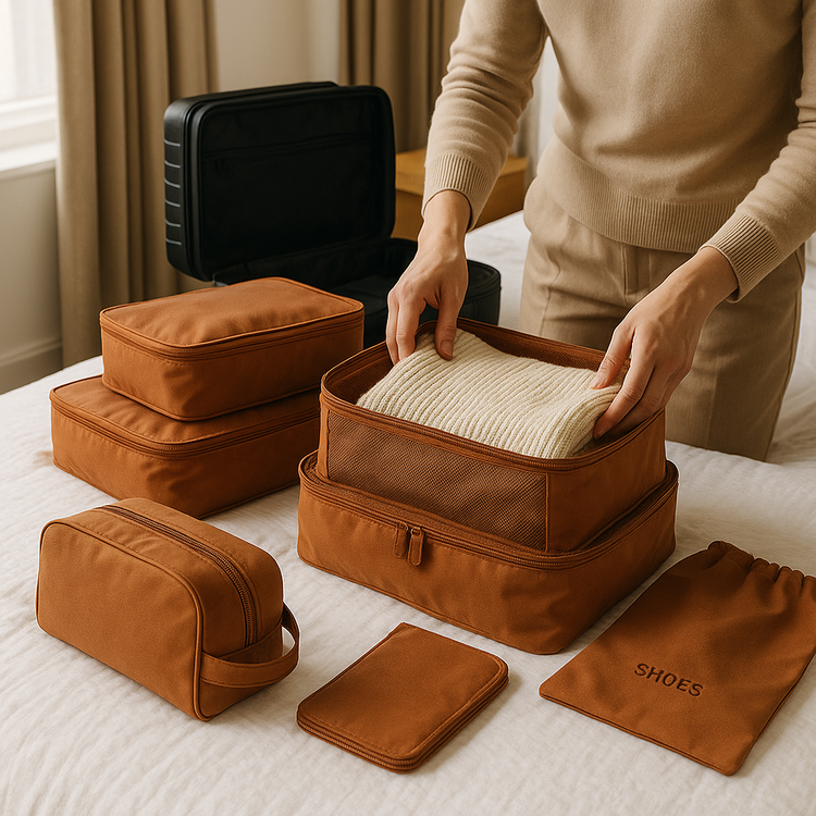 “Pack Smart. Travel Beautifully.” Cleora Travel Packing — calm organization for every journey.