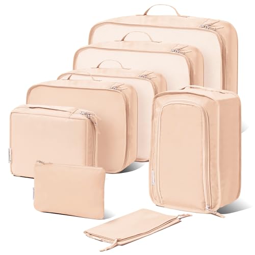 (Not Made In China) Packing Cubes For Travel, Luggage and Suitcase Organizer Bags, Carry On and Backpack Space Savers, Lig...