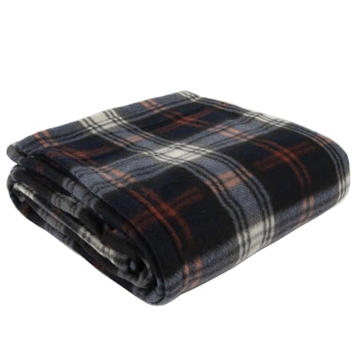 Trail maker 50x60 Throw Blankets, Plaid Fleece Throw Blankets for Bedroom, Couch, Livingroom, Chair, Pets, Outdoors