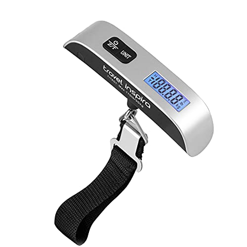 travel inspira Luggage Scale, Portable Digital Hanging Baggage Scale for Travel, Suitcase Weight Scale with Rubber Paint, ...