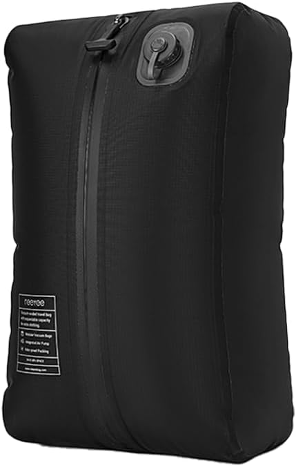 Reeyee Electric Vacuum Compression Bag, 20L Portable Travel Packing Cube with Built-in Pump, Type-C Rechargeable, Waterpro...