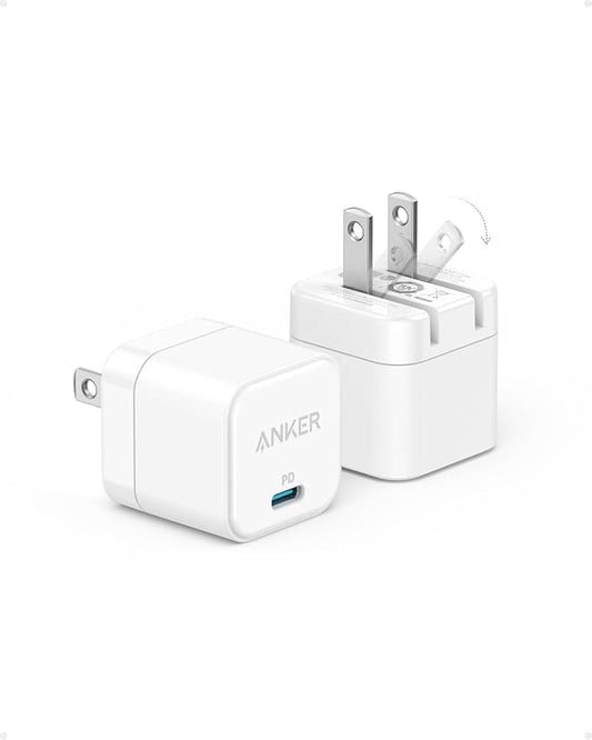 Anker USB C Charger with Foldable Plug, 20W USB C Charger Block for iPhone 17/16 / 15 and More Series, Galaxy, Pixel, iPad...