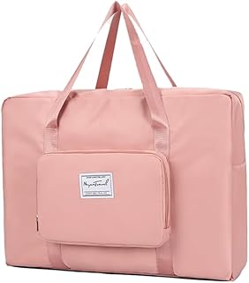Multipurpose Travel Bag with Lightweight, Foldable Design, Waterproof and Durable for Sports and Travel,Pink