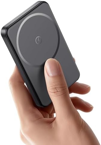 Aterob for Magsafe Portable Charger 5000mAh, Slim Magnetic Battery Pack, 15W Wireless Magnetic Battery Pack, 20W PD Fast C...