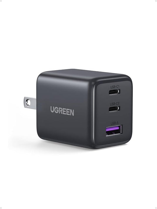 UGREEN 3-Port 30W USB C Charger, GaN II Compact iPhone Charger Fast Charging, Type C Power Adapter for iPhone 17/16/15 Ser...