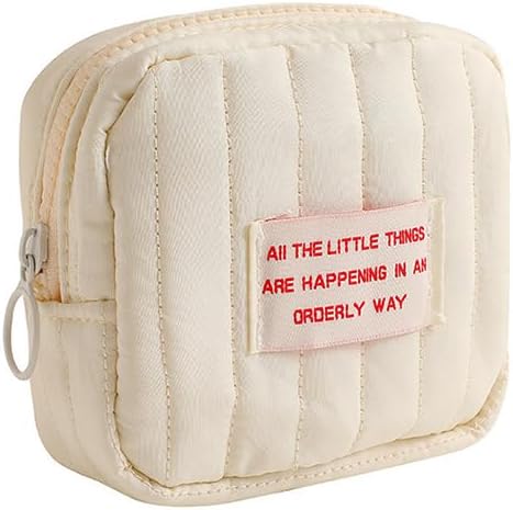 Simple Cube Polyester Zipper Storage Bag, Multi-Purpose Organizer for Travel & Daily Use (Beige)