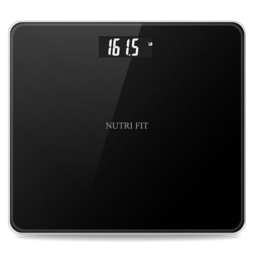 NUTRI FIT Digital Bathroom Scale for Body Weight, Bath Scale for Accurate Weight Watching with Large LCD Display, Most Acc...