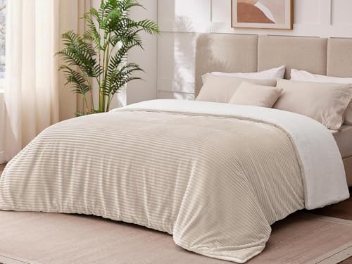 Sherpa Throw Blanket for Couch - Super Soft & Thick, White Throw Blanket, Warm Blankets for Winter, Fluffy Blanket for Sof...