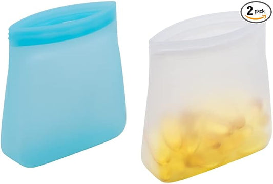 Flents Essential Silicone Pouch, Multi-Purpose Travel-Sized Container, Washable and Reusable, Clear, BPA Free, TSA Approve...