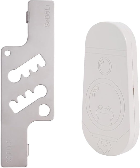 CGPLUS Security Door Stopper SEDOLI for Safe Stay, Home, Travel (Mute, Ivory)