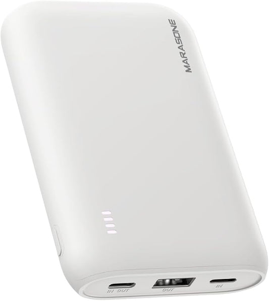 Marasone Portable Charger,Slimmest 10000mAh 22.5W PD Fast Power Bank, USB C in&Out High-Speed Charging Battery Pack Compat...