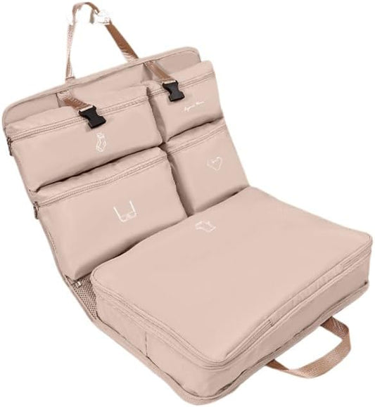 Travel 5-in-1 Packing Cube Set | Expandable Waterproof Luggage Organizer with Hanging Hook | Multi-Compartment Compression...