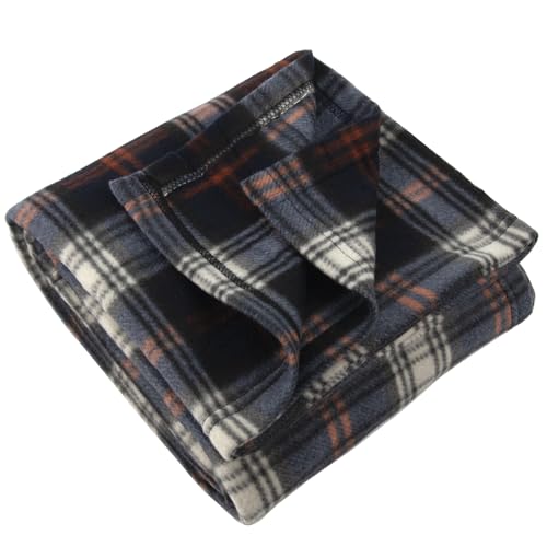 Trail maker 50x60 Throw Blankets, Plaid Fleece Throw Blankets for Bedroom, Couch, Livingroom, Chair, Pets, Outdoors