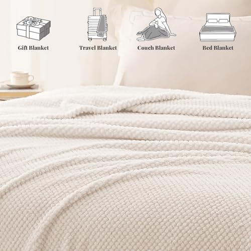 Whale Flotilla Extra Large Fuzzy Fleece Throw Blanket for Couch, 50x70 Inch Fluffy Warm Soft Jacquard Blankets for All Sea...