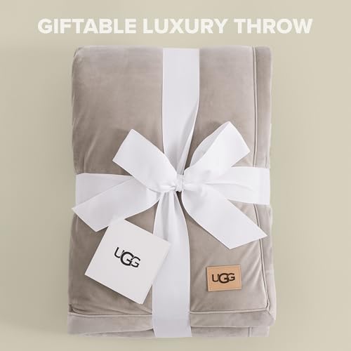 UGG Bliss Throw Blanket Plush Soft Fleece Fluffy Blankets for Bed or Couch Oversized Warm Reversible Machine Washable Medi...