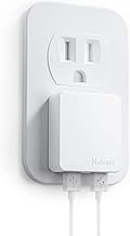 Nekmit Dual Port Ultra Thin Flat USB Wall Charger with Smart IC, White