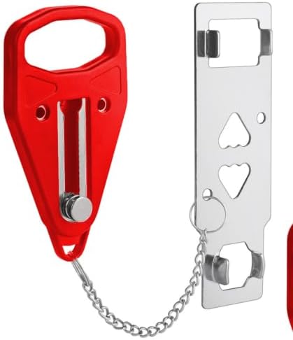 Portable Door Lock for Travel, Door Lock Self-Defense Security Device for Home, Apartment, Hotel, Living Motel, School Dor...