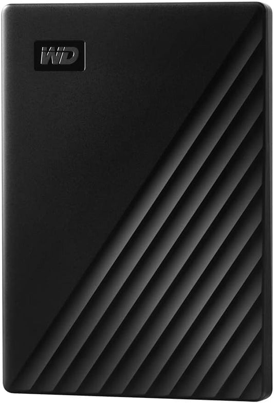 WD 1TB My Passport, Portable External Hard Drive, Black, backup software with defense against ransomware, and password pro...