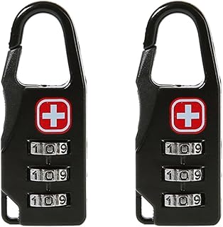 2pcs Approved Mini Padlocks - Durable 3-Digit Password Lock for Luggage, Backpacks, and Suitcases, Anti-Theft Lock - Unive...
