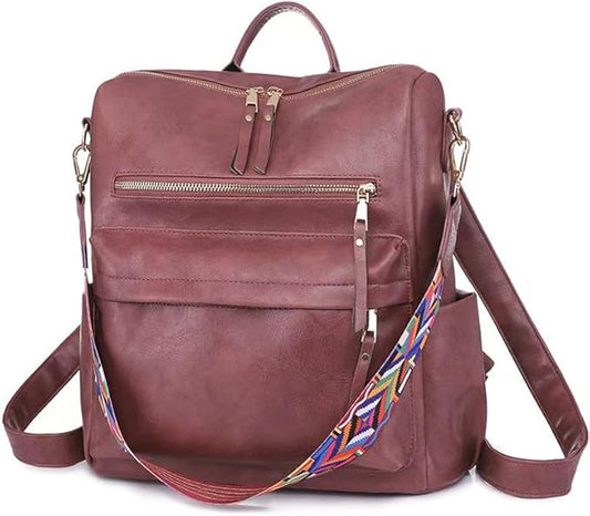 HGWSSY Women's Fashion Backpack Purse for Women Leather Multipurpose Design Ladies Shoulder Bag Travel bag Satchel Handbags