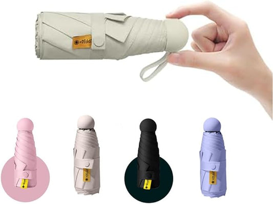 Travel Umbrella Portable Compact Umbrellas Pocket Mini for Purse Umbrellas for UV Small Backpack with Case Folding for Women