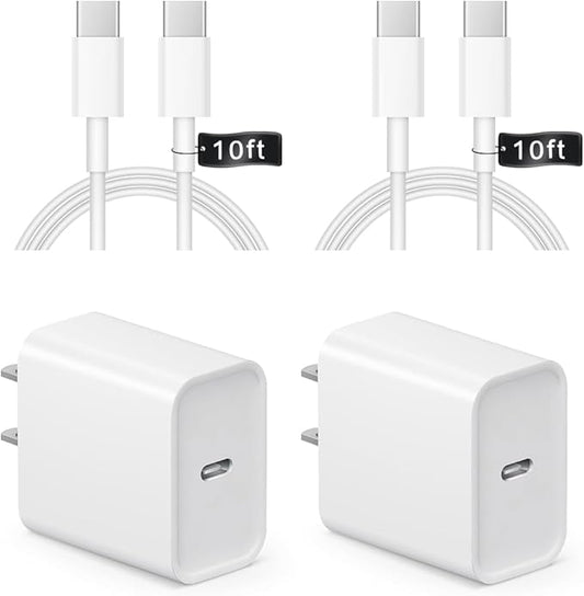 iPhone 17 16 15 Charger Fast Charging 10FT - 20W USB C Charger Block with Type C Cable Compatible with iPhone 17/17 Pro/17...
