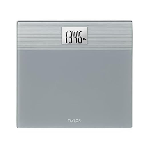 Taylor Digital Wide Platform Bathroom Scale, Scale for Body Weight, Weighing Machine, Battery Powered, Measures Weight up ...