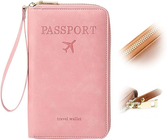 Multi-Functional RFID Passport Wallet, RFID Passport Holder for Wallet, Essential Travel Anti-Theft Wallet Storage Case, A...