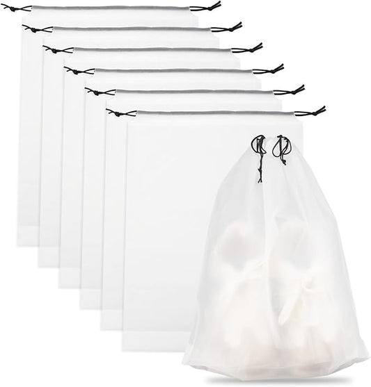 Teskyer Transparent Shoe Bags for Travel, 15.7" x 11.8" Waterproof Portable Travel Shoe Storage Bags for Packing - Travel ...