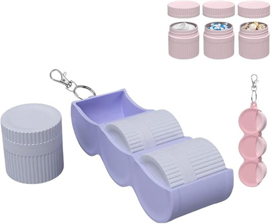 3Pack Travel Containers for Toiletries,Reusable SiliconeTravel Size Lotion Container with Keychain,Leak-Proof Portable Sto...