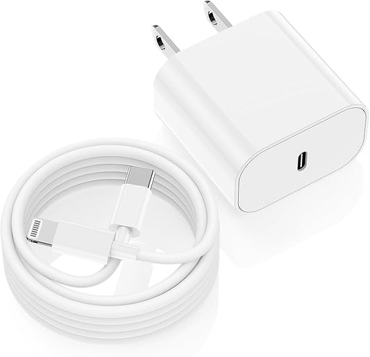 iPhone Charger Fast Charging, Type C Wall Charger Block Plug and 10ft USB C to Lightning Cable Cord Long, Adapter Cube Bri...