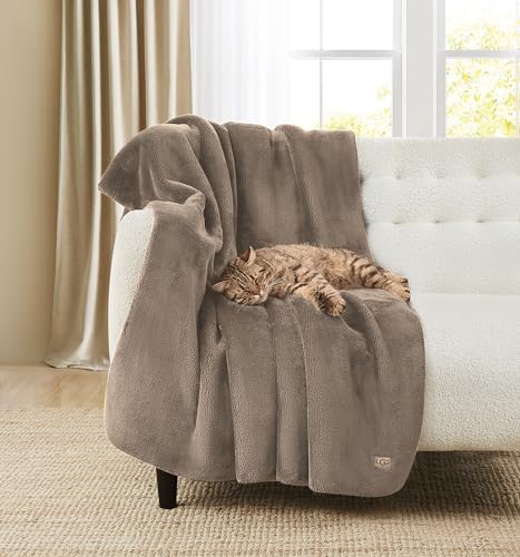 UGG Throw Blanket Fleece Lightweight Soft Cozy Throw for Bed or Chair, Luxury Home Decor, Giftable Christmas Blankets, Mac...