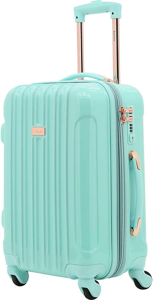 kensie 20" "Alma" Carry-On TSA-Lock Spinner Luggage, Opal
