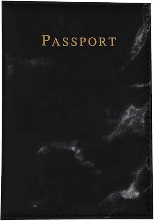 BEIDUOYANG Marble Passport Card Holder Combo With 2 Card Slots PU Leather Protective Passport Cover For Case For Women Men...