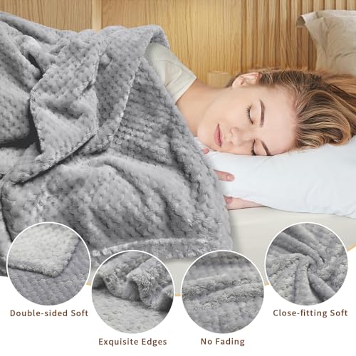 Tewloss 4 Pack Fleece Throw Blankets 50x60 Inches - 270 GSM Ultra Soft Plush Flannel for Bed Couch Sofa, Lightweight Warm ...