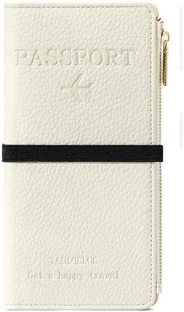DOB SECHS Passport Holder for Travel Women RFID Blocking Leather Passport Wallet Travel Document Organizer Pouch Bag, Slim...