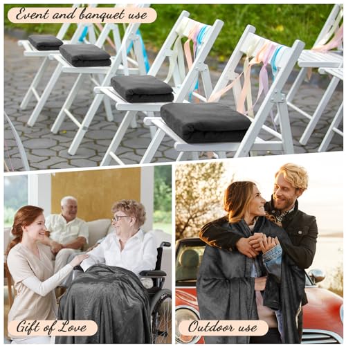 Tinideya 6 Pcs Flannel Fleece Throw Blanket Bulk 50 x 60 Inch Soft Fleece Blanket Warm Throw Blanket Coral Blankets for Co...