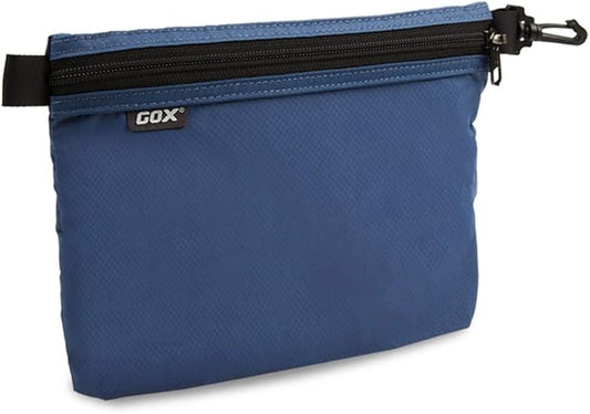 GOX Travel Toiletry Bag Carry On Zipper Pouch Cosmetic Kit Makeup Digital Bag Water Resistant Nylon（navy …