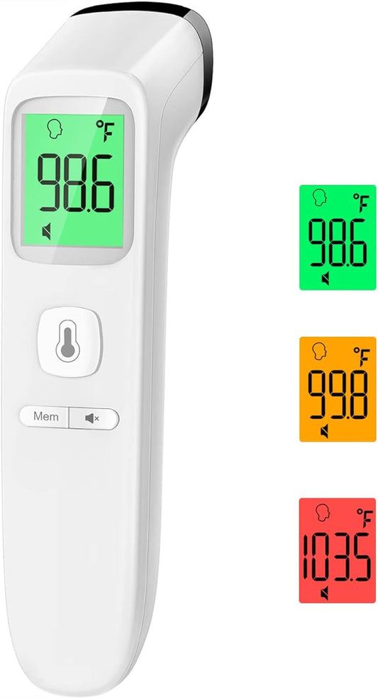 No-Touch Thermometer for Adults and Kids, Accurate Digital Baby Thermometer, Fever Alarm & Silent Mode, 2 in 1 Forehead & ...