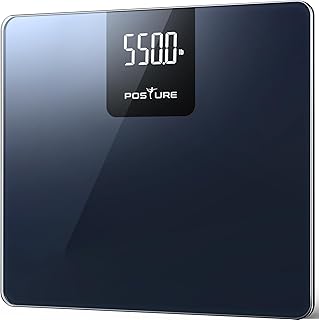 Posture 550lb Capacity Digital Bathroom Scale High Precision Body Weight Scale Extra Wide Platform Large LED Display, and ...