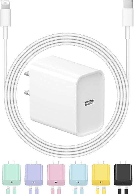 ROMITAZ iPhone Charger Fast Charging USB C Charger Block Type C Chargers Fast Charging 20W PD Wall Chargers with 6FT Cord ...