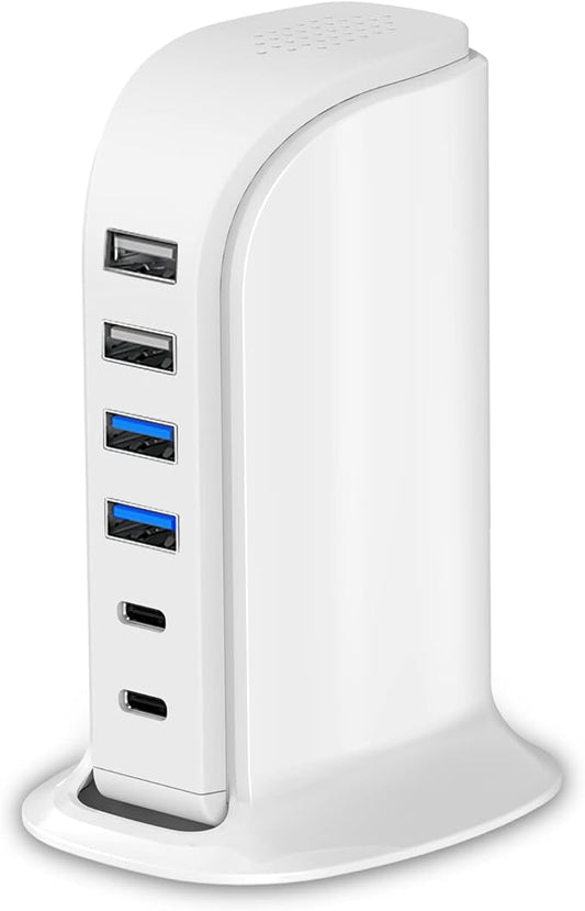 USB Charger Upoy, Charging Station for Multiple Devices 45W, Fast Charging Blocks with Dual Type C Ports, USB Charging Hub...