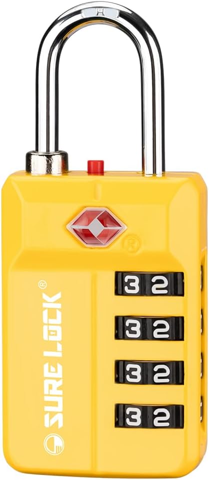 TSA Approved Travel Luggage Locks, Open Alert Combination Lock for School Office & Gym Locker ,Toolbox, Pelican Case,Easy ...