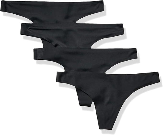 Amazon Essentials womens Seamless Breathable Underwear for Women Thong, Bonded Stretch
