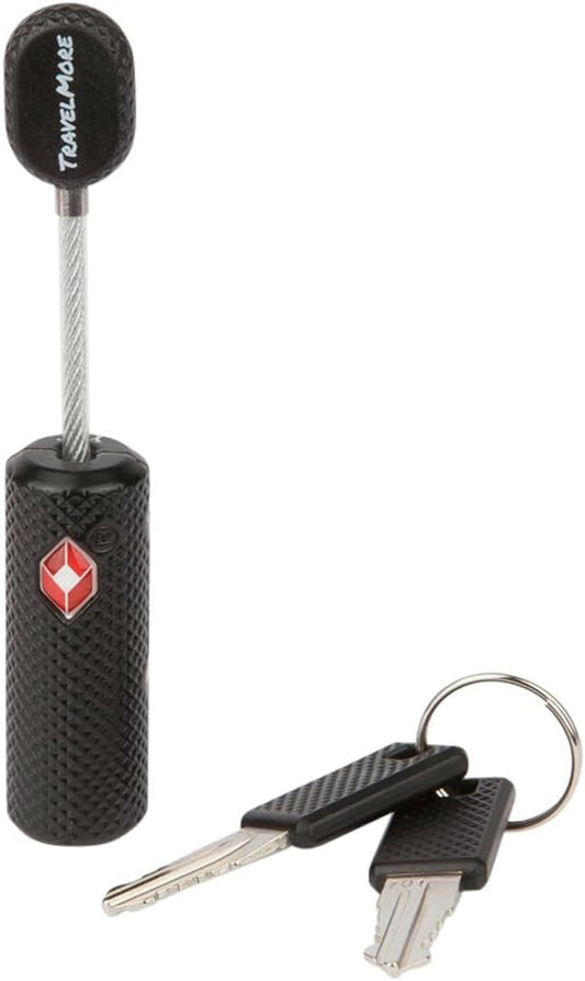 TSA Approved Luggage Locks with Keys for Travel – Flexible Ultra Secure Mini Key Padlock & Metal Zinc Alloy Material – Black