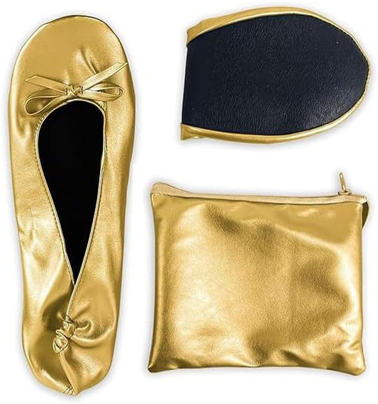 xaijciz Women's Foldable Dance Shoes Ballet Flats