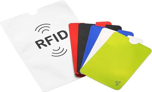 RFID Blocking Passport Sleeve Set, 14 Pack Aluminum Credit Card Holder for Identity Theft Prevention, 5 Colors