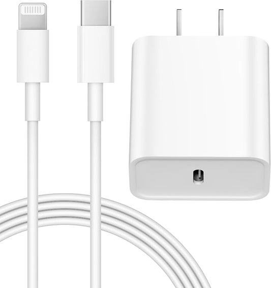 iPhone 14 13 12 Charger Fast Charging 20W PD USB C Wall Charger with 6FT Fast Charging Cable Compatible iPhone 14/13/12/1...